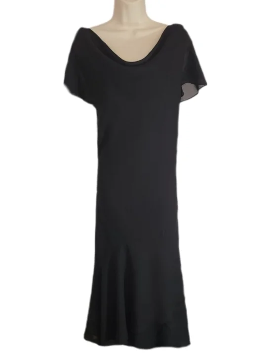 Liz Baker Cowl Neck Black Drrss Plus Size 22 - Picture 3 of 7